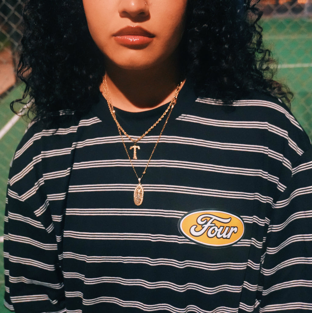 Striped "FOUR" Shirt